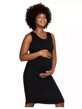 Nike Women's Dri-FIT Slim-Fit Knit Maternity Dress -Black